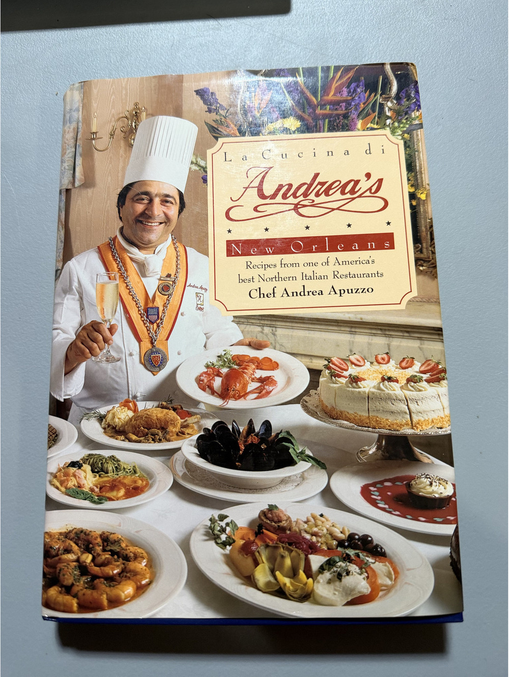 La Cucina di Andrea's New Orleans Cookbook (1989 1st Ed HB) Signed Chef Apuzzo
